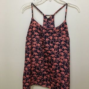 J. Crew Flamingo Tank Top